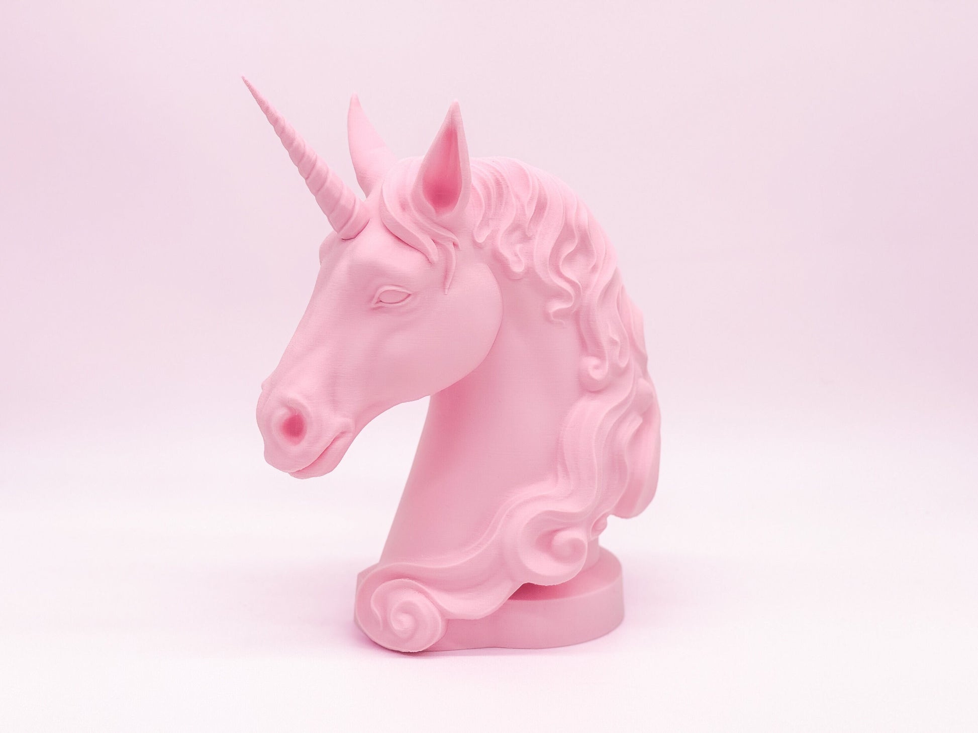 Beautiful Pink Unicorn Statue, Cute Pink Unicorn Head Statue For Desk, Table, Shelf, Perfect Gift