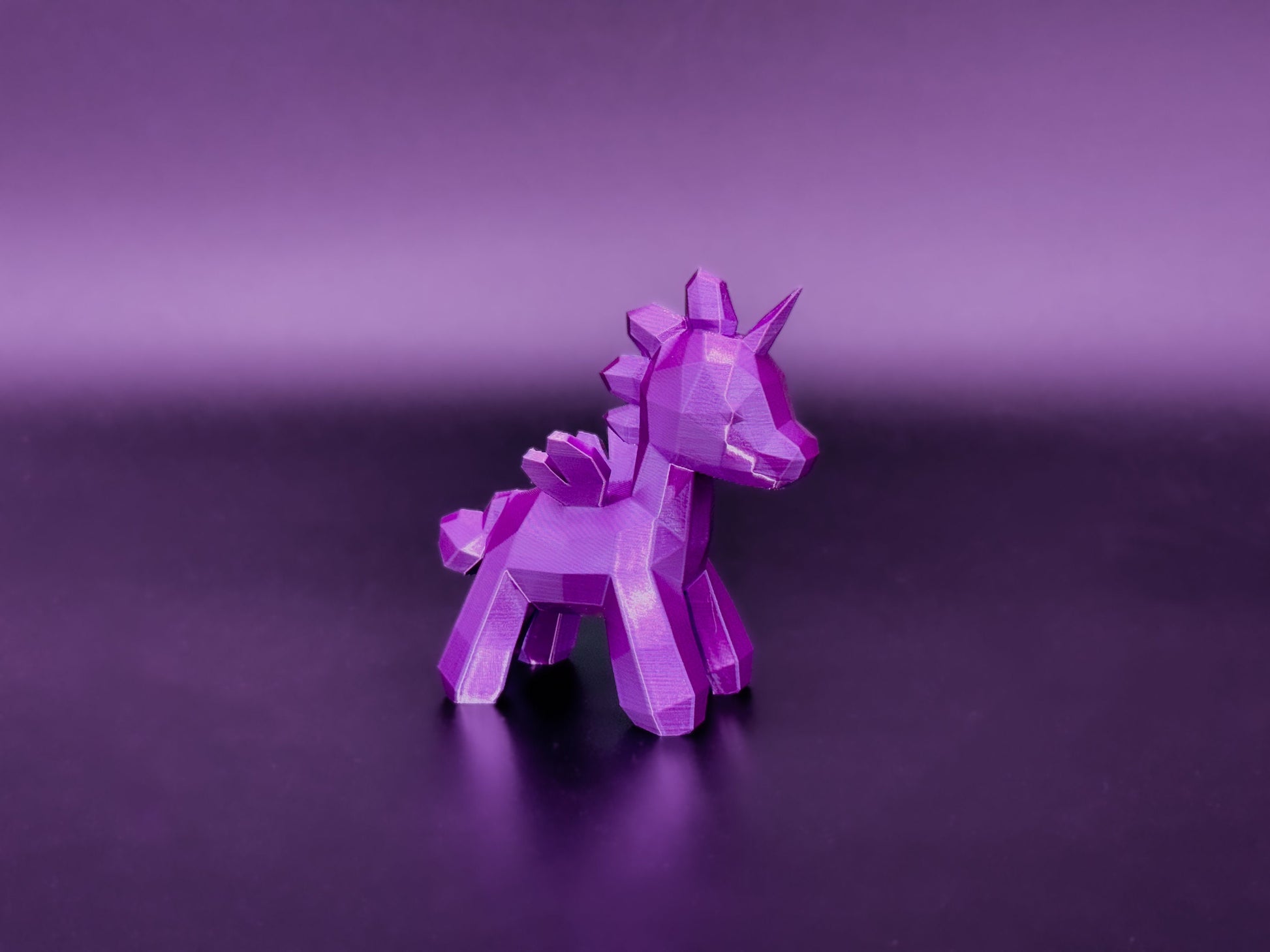 Cute Unicorn Statue, Unicorn Decoration, Colorful Unicorn Model, Geometric Unicorn Figure, Fantasy Unicorn Decor
