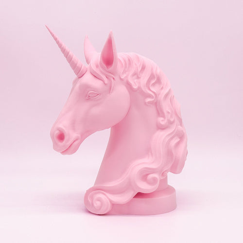 Beautiful Pink Unicorn Statue, Cute Pink Unicorn Head Statue For Desk, Table, Shelf, Perfect Gift