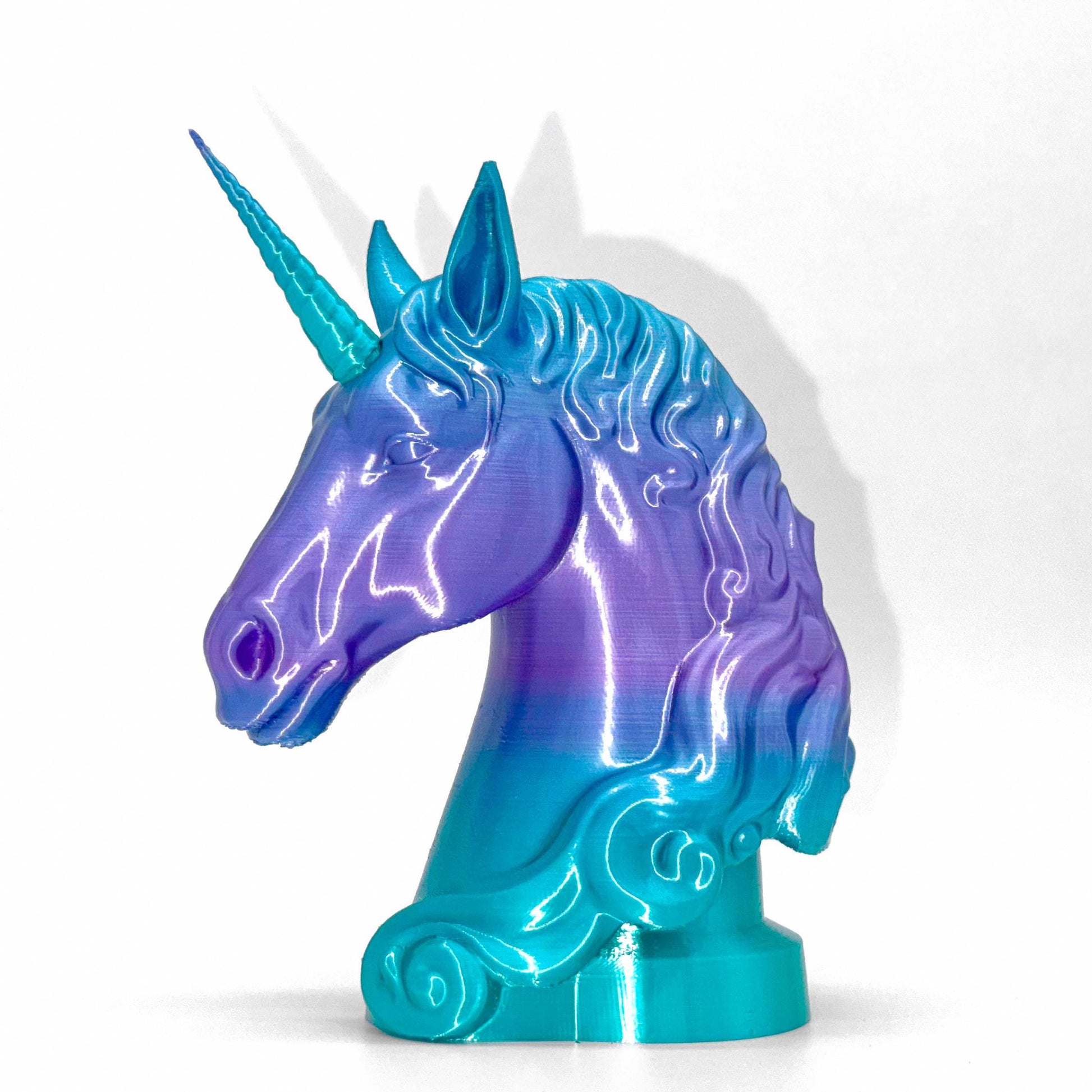 Magical Unicorn Statue With Removable Horn, Unicorn Head Statue For Desk or Table, Assorted Colors, Custom Horn Colors and Sizes