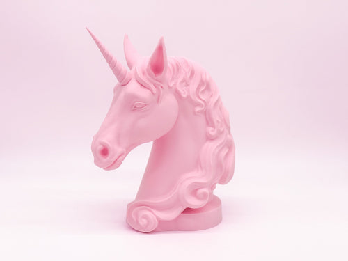 Beautiful Pink Unicorn Statue, Cute Pink Unicorn Head Statue For Desk, Table, Shelf, Perfect Gift