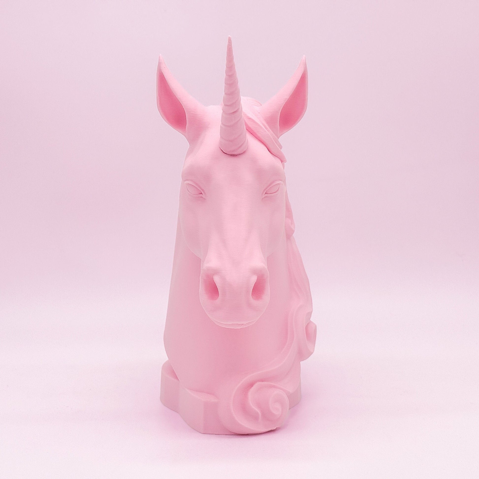 Beautiful Pink Unicorn Statue, Cute Pink Unicorn Head Statue For Desk, Table, Shelf, Perfect Gift