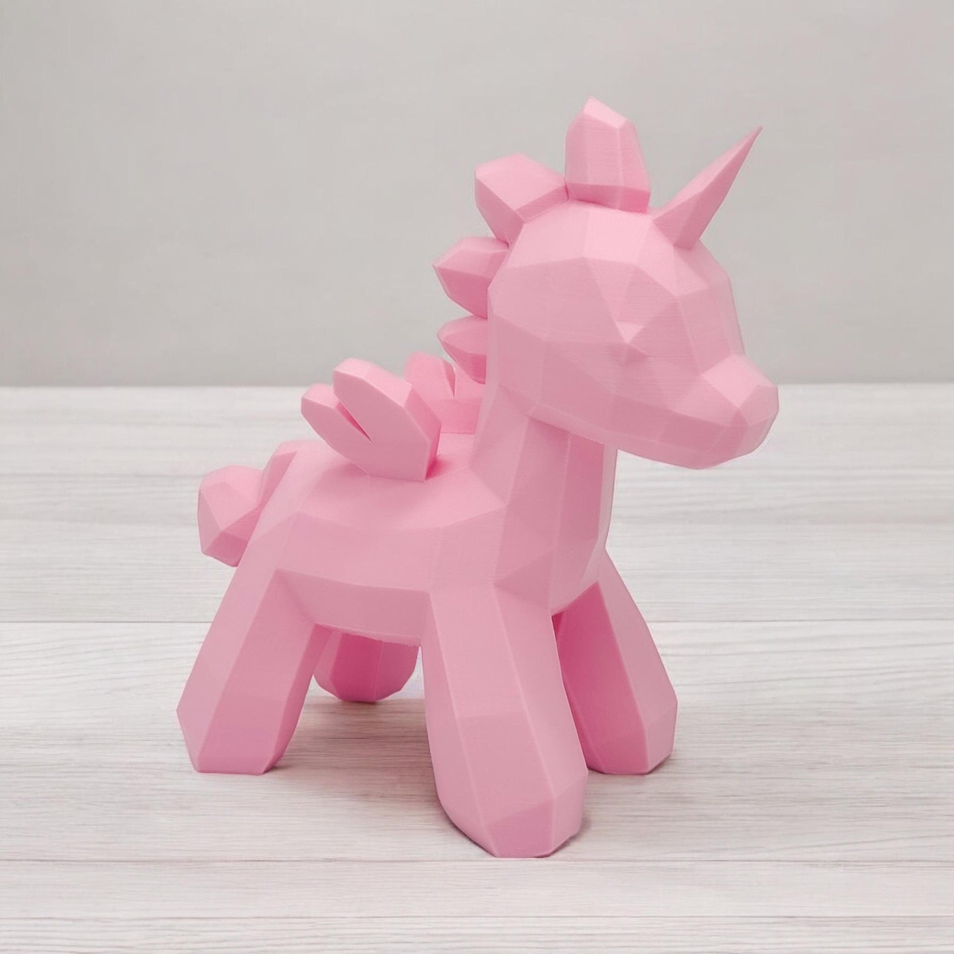 Cute Unicorn Statue, Unicorn Decoration, Colorful Unicorn Model, Geometric Unicorn Figure, Fantasy Unicorn Decor