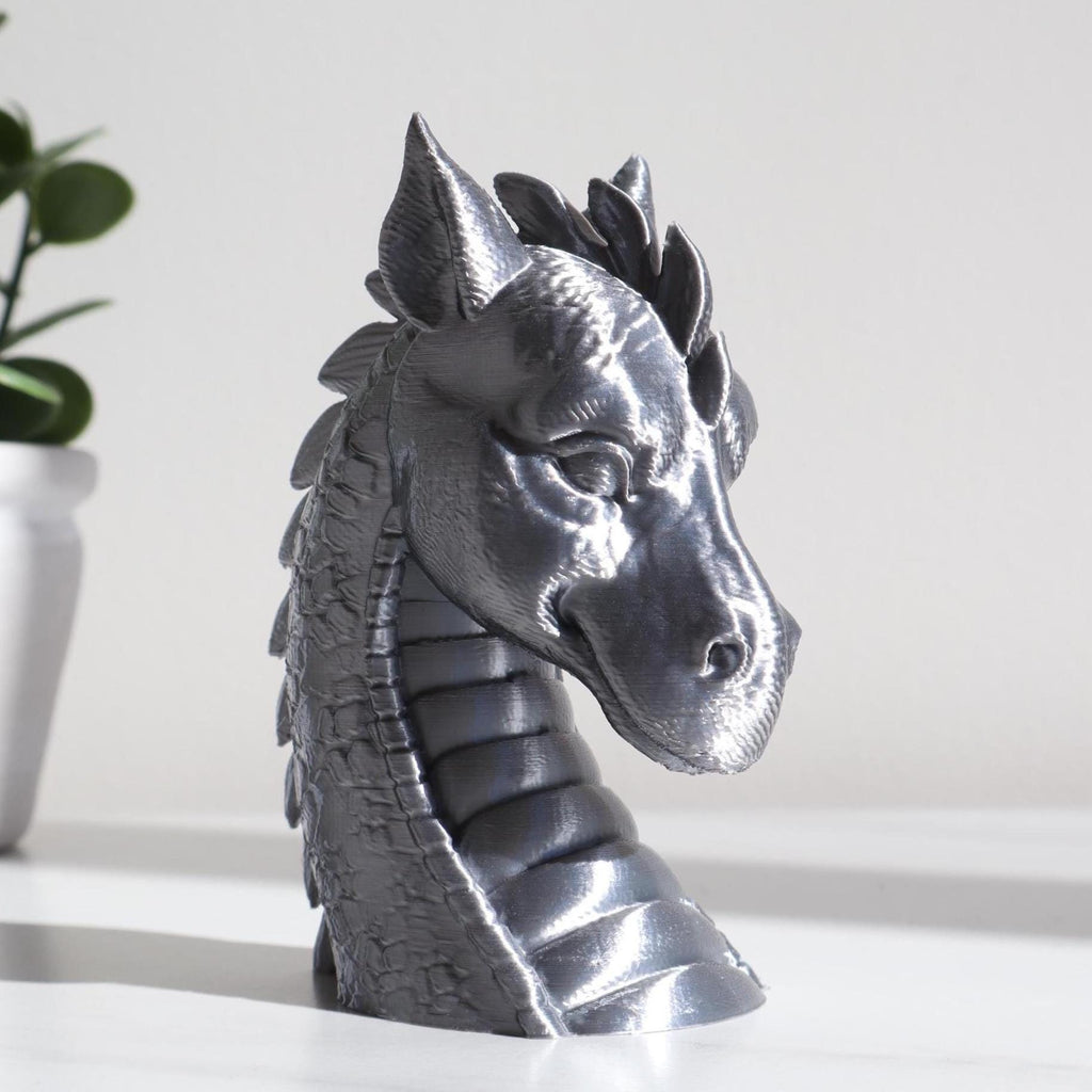 Majestic Dragon Head Statue, Dragon Head Bust, Perfect Fantasy Decor, Mythical Dragon Decor