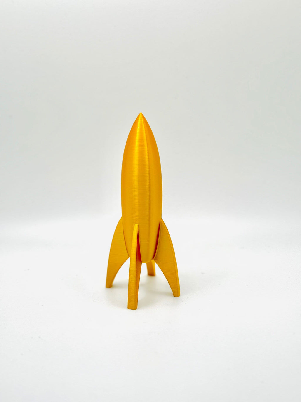 Golden Rocket Ship, Retro Rocket Ship Model, Rocket Decoration, Space Theme Decor
