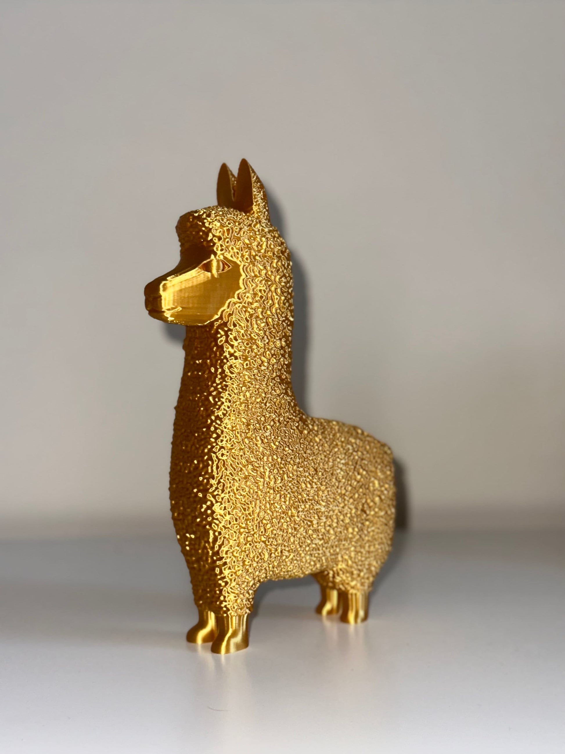 Gold Alpaca, Golden Llama, Cute Alpaca Statue For Decoration, Golden Llama Decor, Big Sizes