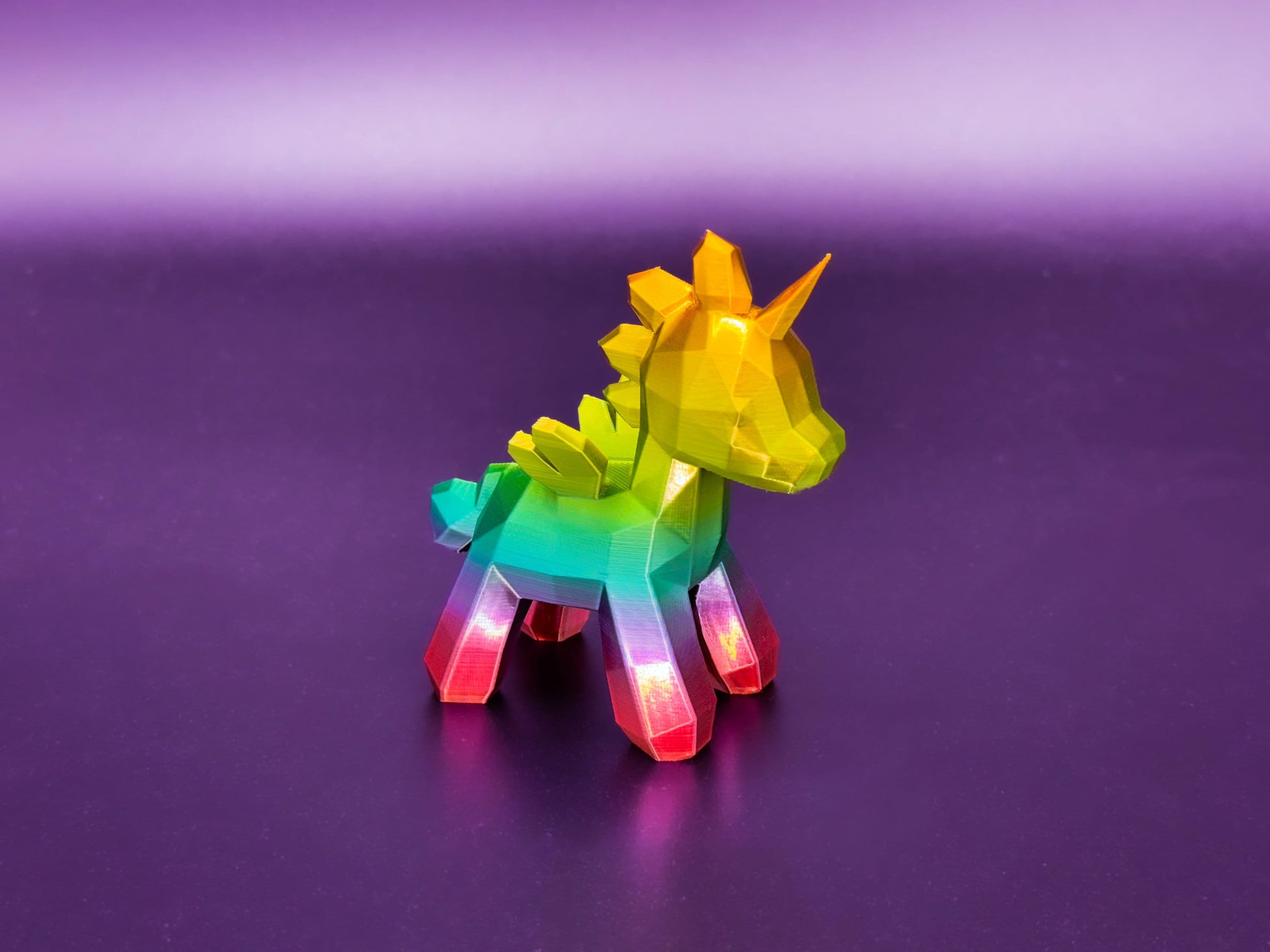 Cute Unicorn Statue, Unicorn Decoration, Colorful Unicorn Model, Geometric Unicorn Figure, Fantasy Unicorn Decor