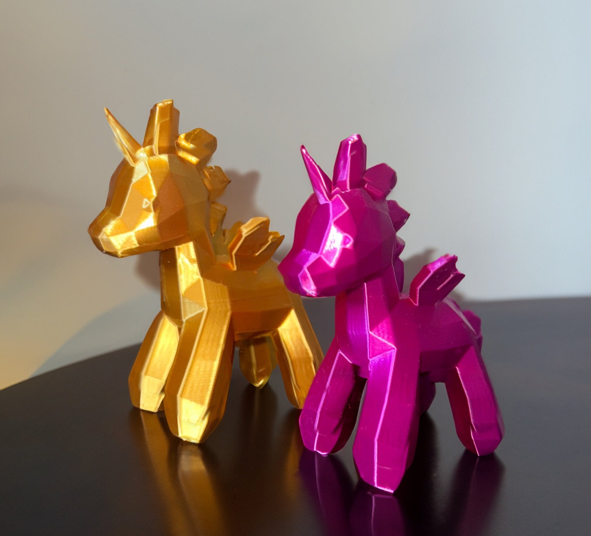 Cute Unicorn Statue, Unicorn Decoration, Colorful Unicorn Model, Geometric Unicorn Figure, Fantasy Unicorn Decor