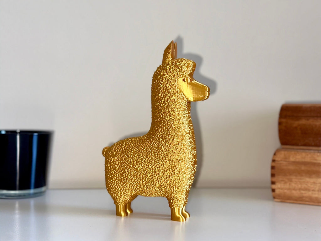 Gold Alpaca, Golden Llama, Cute Alpaca Statue For Decoration, Golden Llama Decor, Big Sizes