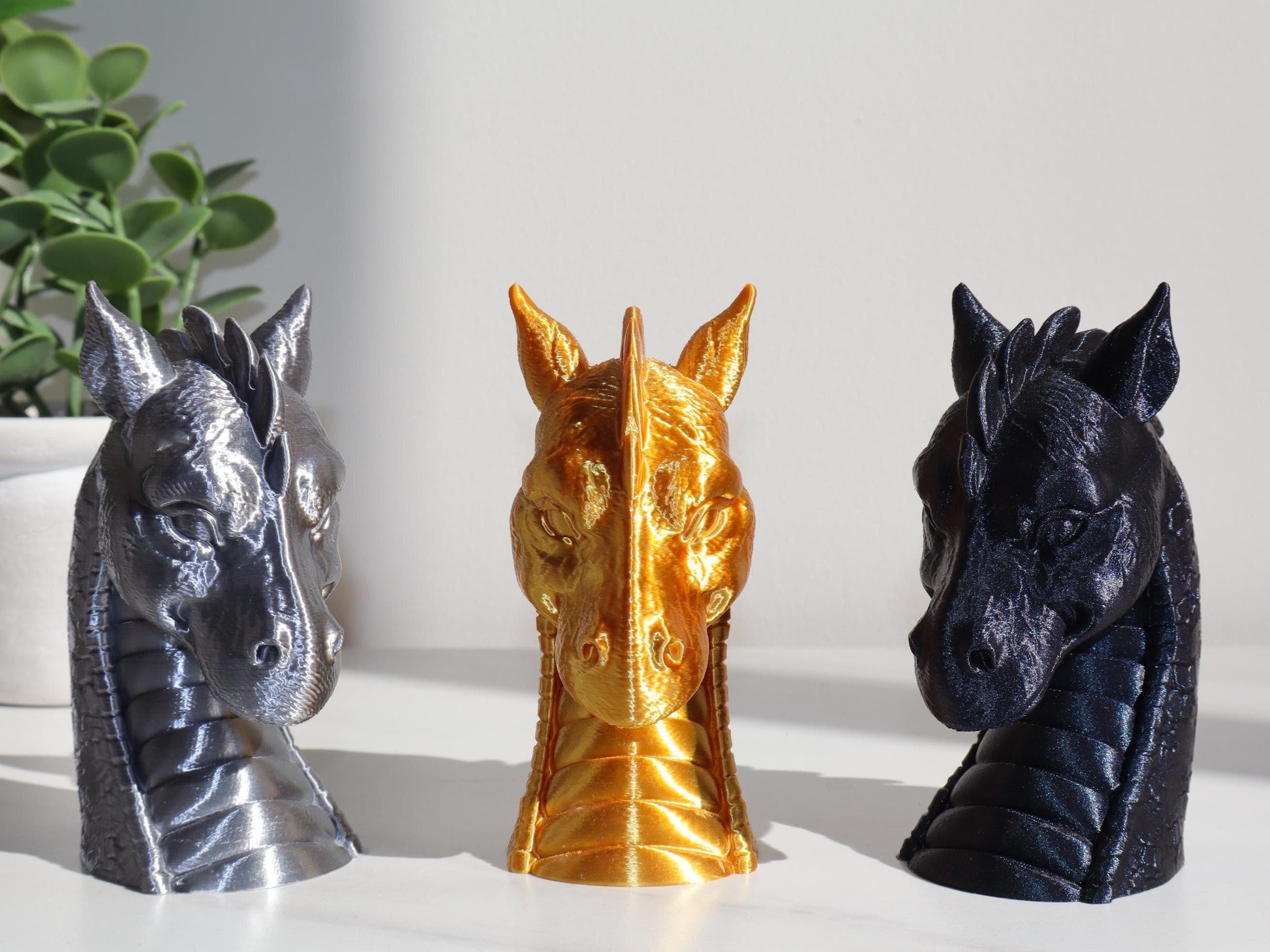 Majestic Dragon Head Statue, Dragon Head Bust, Perfect Fantasy Decor, Mythical Dragon Decor