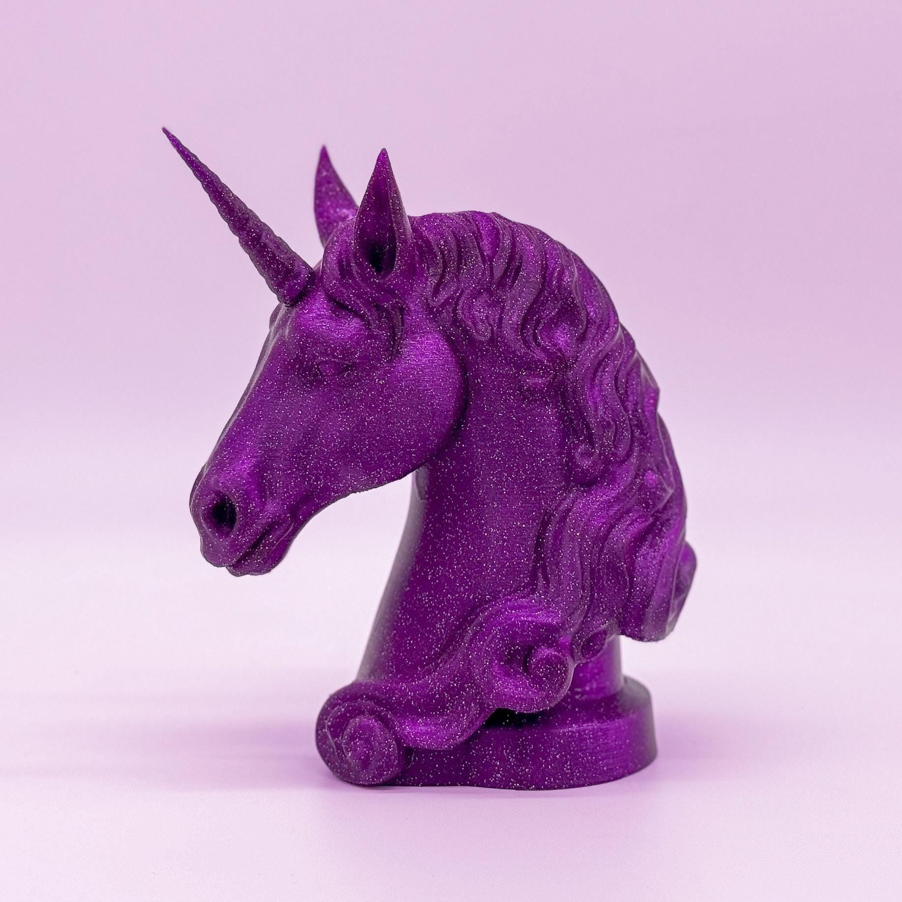 Magical Unicorn Statue With Removable Horn, Unicorn Head Statue For Desk or Table, Assorted Colors, Custom Horn Colors and Sizes