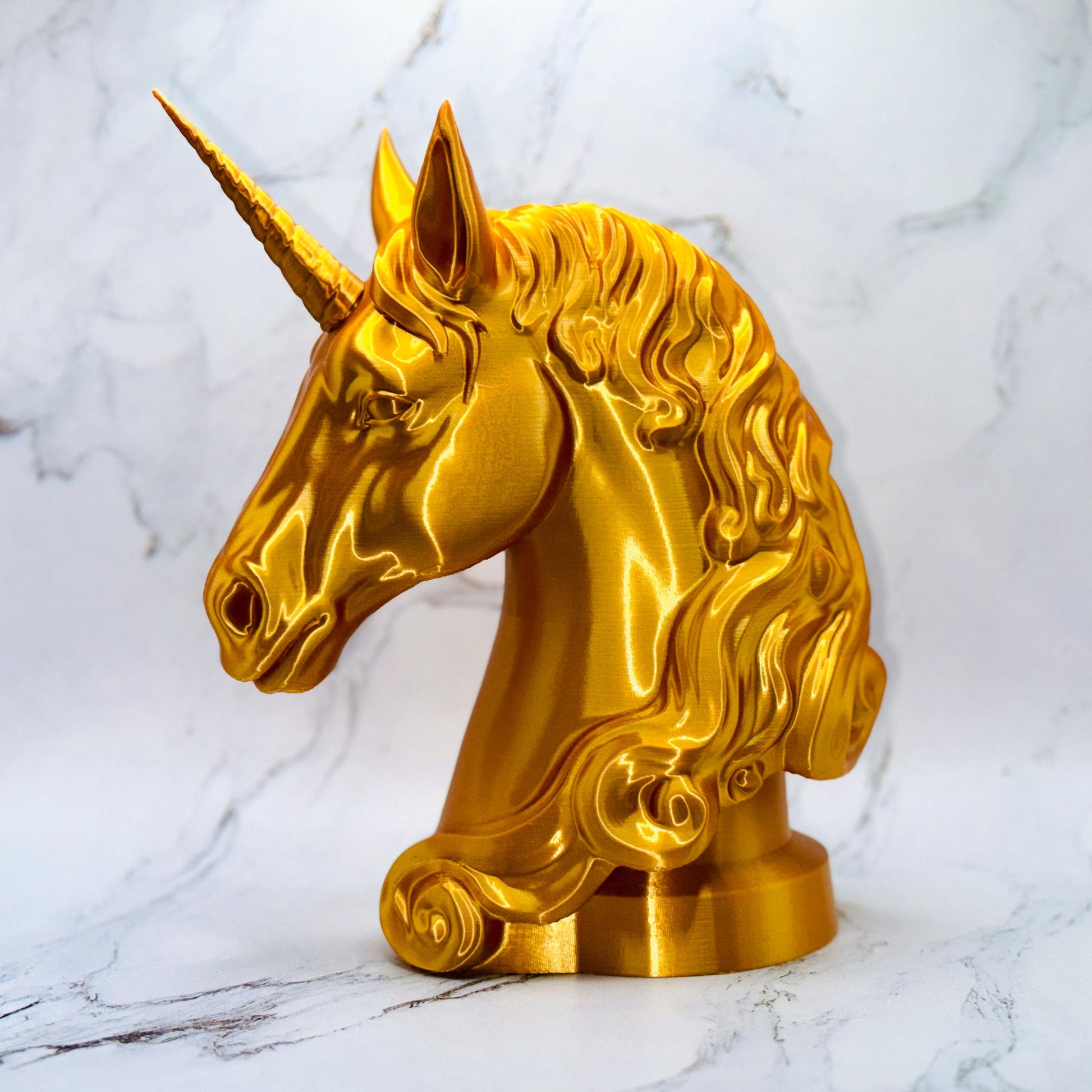 Magical Unicorn Statue With Removable Horn, Unicorn Head Statue For Desk or Table, Assorted Colors, Custom Horn Colors and Sizes