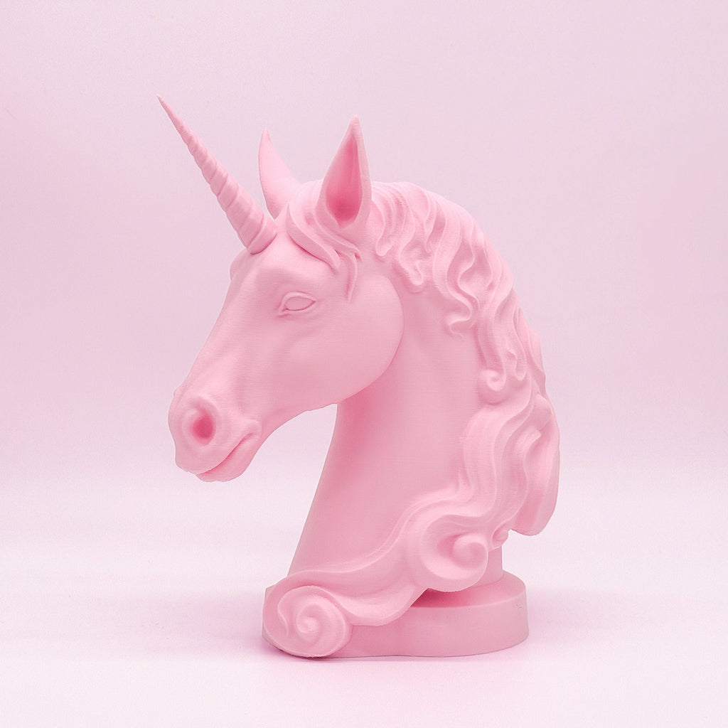 Beautiful Pink Unicorn Statue, Cute Pink Unicorn Head Statue For Desk, Table, Shelf, Perfect Gift