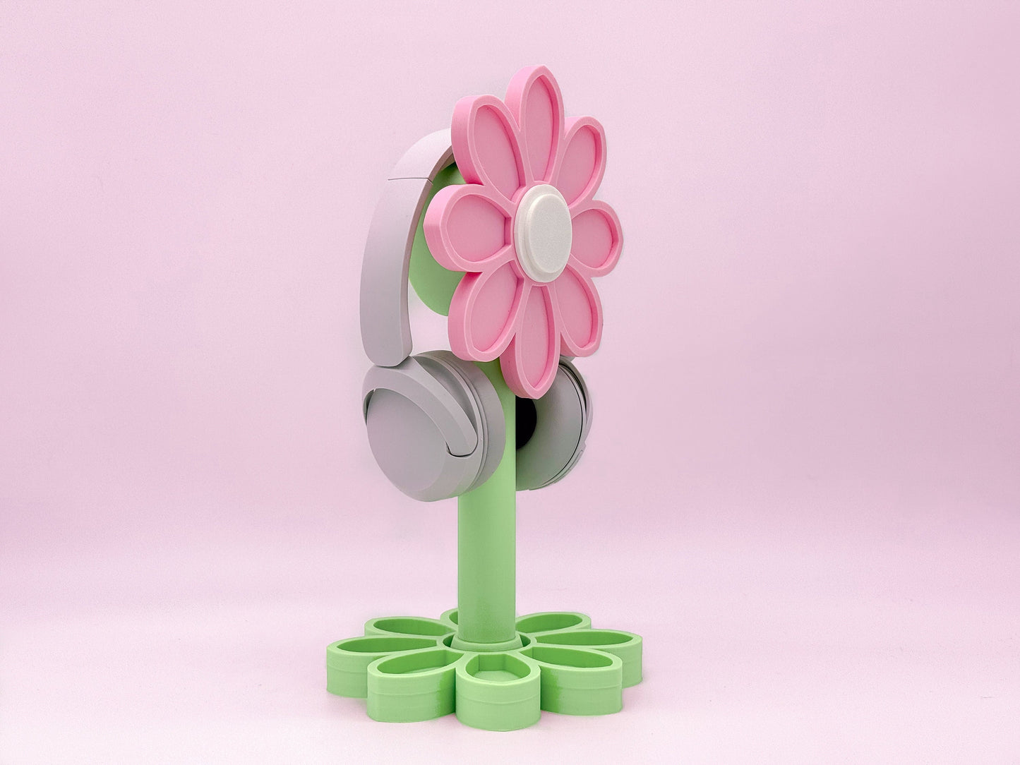 Flower Headphone Stand, Flower Headphones Holder, Perfect For Cute Desk Space, Perfect Gamer Gift